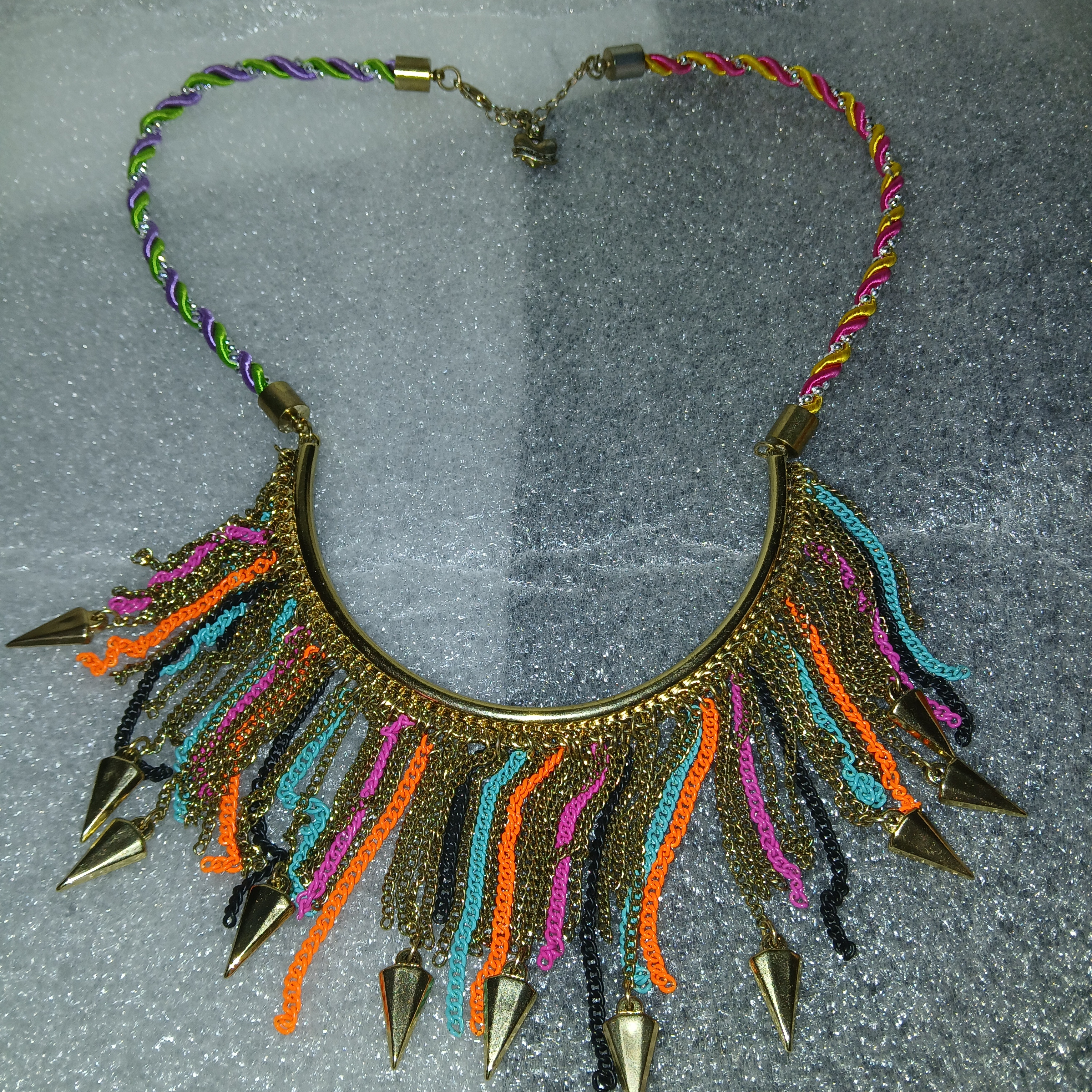 Simply Vera Vera Wang Gold And Green Statement Necklace 25$